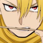 Yuru, protagonista de Daemons of the Shadow Realm Netflix, close-up segurando uma flecha com olhos vermelhos determinados — arte oficial do anime de Hiromu Arakawa
