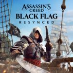 Key art oficial de Assassin's Creed Black Flag Resynced mostrando Edward Kenway com espada e pistola no conves do Jackdaw